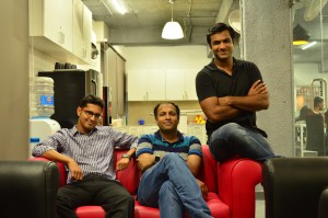 L to R - Zapr Co-Founders Deepak Baid, Sajo Mathews, Sandipan Mondal